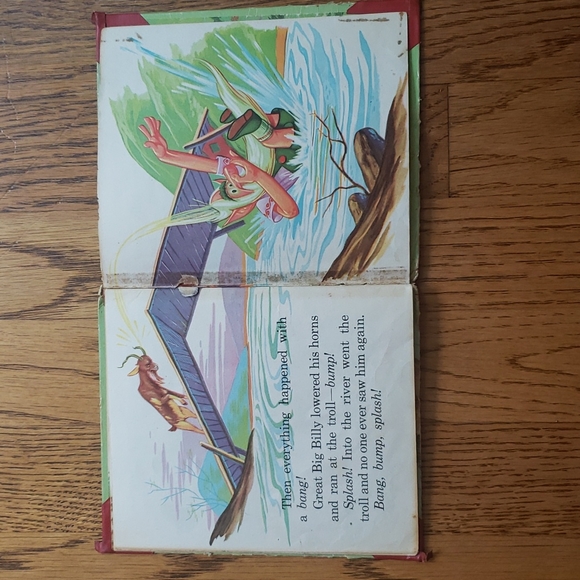 Vintage 50s Three Billy Goats Gruff Hardcover Children's Book - Picture 8 of 10